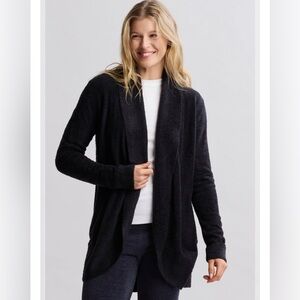 Barefoot Dreams Cardigan Cozychic Lite Circle Cardi Black Soft Lounge XXL Open